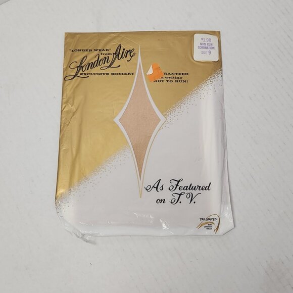 Vintage London-Aire Hosiery Sz 8.5 Seamless 1st No-Run Coronation NOS Prop Lot/6 - Picture 11 of 12